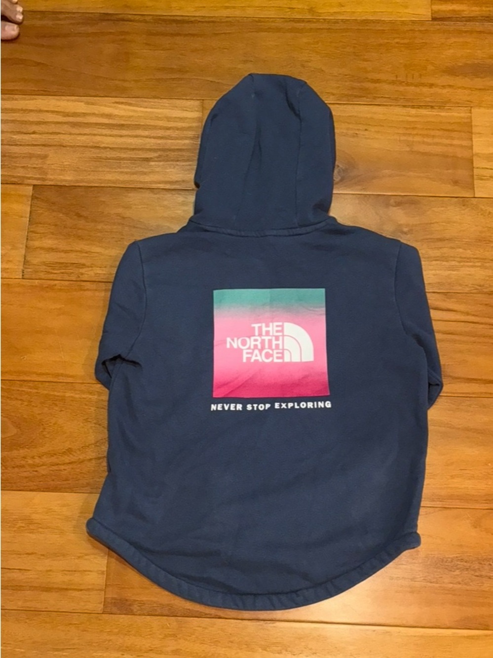The North Face Kids' Navy Hoodie with Gradient Logo